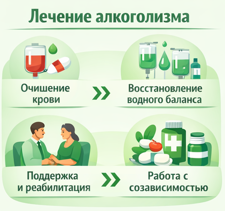 лечение алкоголизма в Бабаево этапы